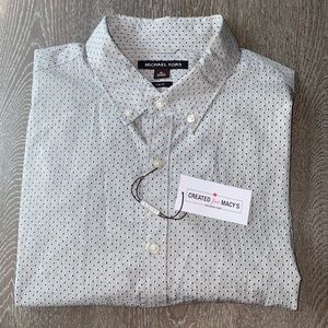 Michael Kors Slim Fit Men's Grey Dress Shirt XL